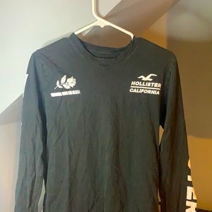 Black hollister long sleeve tee, used